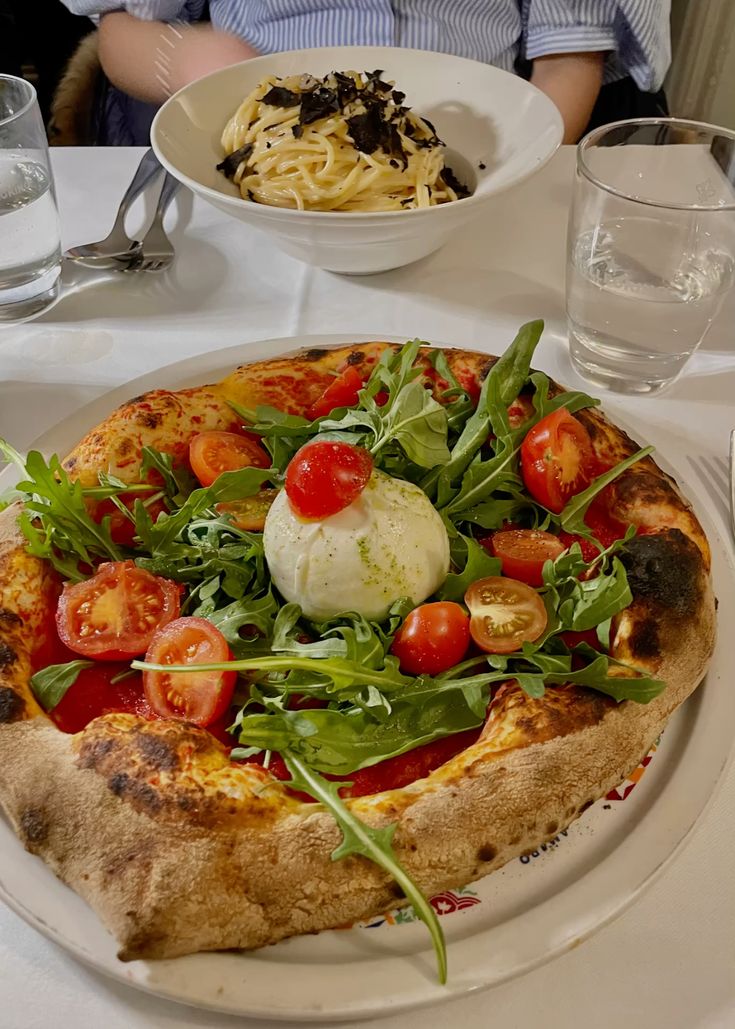 Pâtes truffes et pizza
